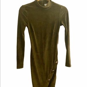 Green turtleneck midi